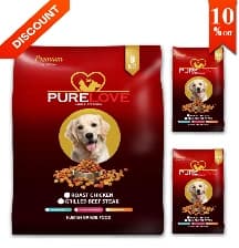 Dog Food Feast Pack 3kg Beef and 500g Chicken